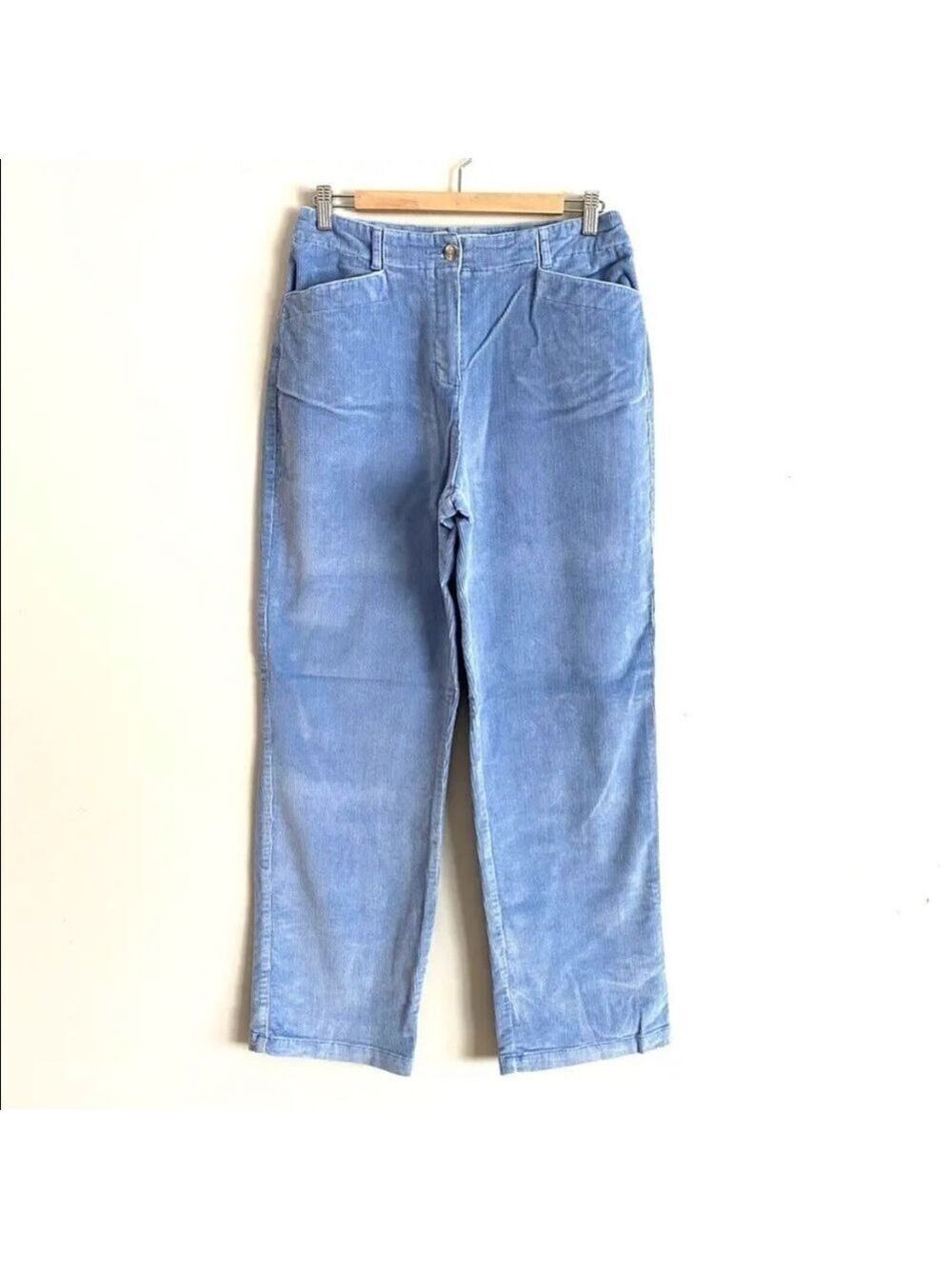 Talbots Corduroy Stretch Pants Womens Size 10 High Rise Blue